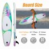 inflatable paddle board 10'6 including sup paddle, paddleboard backpack, pump, leash - colorful
