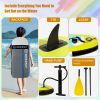 inflatable paddle board 8'  Kids Sup including sup paddle, paddleboard backpack, pump, leash - green