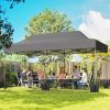 10 x 20 ft Pop Up Canopy Tent, Heavy Duty UPF50+ Outdoor Portable Instant Canopy Shelter with Wheeled Bag, Dark Gray - Default Title