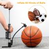 Mini Bike Pump Portable Bicycle Tire Inflator Ball Air Pump w/ Mount Frame For Mountain Road Bike - Black+Silver