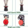New Portable Telescopic Folding Stool Suitable for Hiking, Camping Outdoor Travel and Fishing -adjustable Height and Lightweight - black