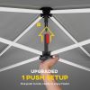 9.6 x 9.6 ft Pop Up Canopy Tent with Sidewalls, One Push Setup, UPF50+ Portable Instant Canopy Shelter, White - Default Title