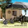 10 x 20 ft Pop Up Canopy Tent, Heavy Duty UPF50+ Outdoor Portable Instant Canopy Shelter with Wheeled Bag, Dark Gray - Default Title