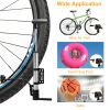 Mini Bike Pump Portable Bicycle Tire Inflator Ball Air Pump w/ Mount Frame For Mountain Road Bike - Black+Silver