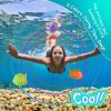 24Pcs Diving Toys Swimming Pool Toys Swim Toys for Kids Aged 3+ Years Old Swim Thru Rings Torpedoes Gems Volleyball Storage Bag - Toy