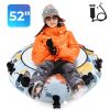 52 Inch Inflatable Snow Sled with Cold-Resistant and Heavy-Duty Material - as show