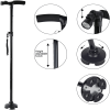 5-Levels Adjustable Height Walking Stick Portable Foldable Cane Travel Camping Hiking Walking Cane w/LED Light - default title