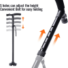 5-Levels Adjustable Height Walking Stick Portable Foldable Cane Travel Camping Hiking Walking Cane w/LED Light - default title