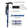 Four-Section Curved Handle Trekking Pole for Camping - Blue - Walking Sticks