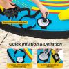 3-Person Inflatable Boat Tube Towable Platform with Double Valves - Blue