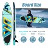 inflatable paddle board 10'6 including sup paddle, paddleboard backpack, pump, leash - Mint Green