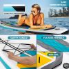 inflatable paddle board 11'6 touring Sup including sup paddle, paddleboard backpack, pump, leash - green