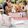 80QT Pink Patio Rolling Cooler - default title
