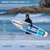 inflatable paddle board 12'6 touring Sup including sup paddle, paddleboard backpack, pump, leash - Blue