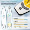 inflatable paddle board 11'6 touring Sup including sup paddle, paddleboard backpack, pump, leash - green