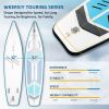 inflatable paddle board 12'6 touring Sup including sup paddle, paddleboard backpack, pump, leash - Blue