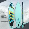 inflatable paddle board 10'6 including sup paddle, paddleboard backpack, pump, leash - Mint Green