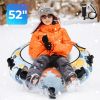 52 Inch Inflatable Snow Sled with Cold-Resistant and Heavy-Duty Material - as show