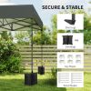 10 x 20 ft Pop Up Canopy Tent, Heavy Duty UPF50+ Outdoor Portable Instant Canopy Shelter with Wheeled Bag, Dark Gray - Default Title