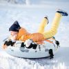 52 Inch Inflatable Snow Sled with Cold-Resistant and Heavy-Duty Material - as show