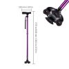 Folding Walking Stick with Adjustable Height - Purple - Cane