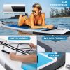 inflatable paddle board 12'6 touring Sup including sup paddle, paddleboard backpack, pump, leash - Blue